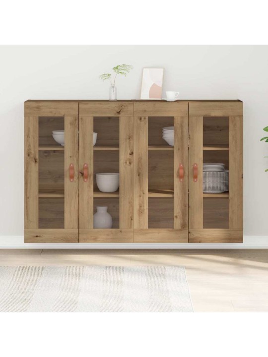 Sienas skapis 2 pcs amatnieku ozola 69.5 x 34 x 90 cm
