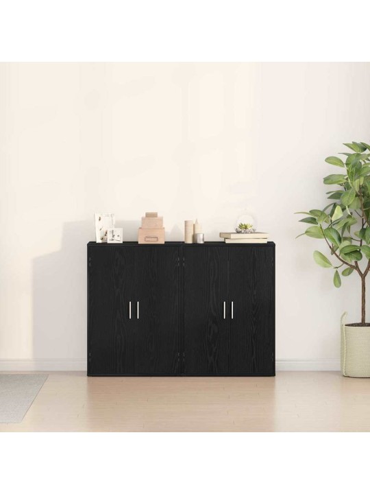 Bufets melns ozols 60 x 31 x 84 cm inženierijas koks