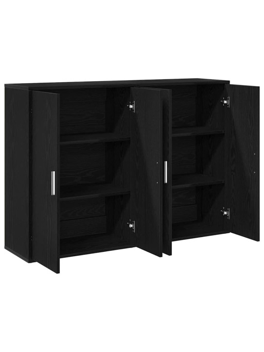 Bufets melns ozols 60 x 31 x 84 cm inženierijas koks