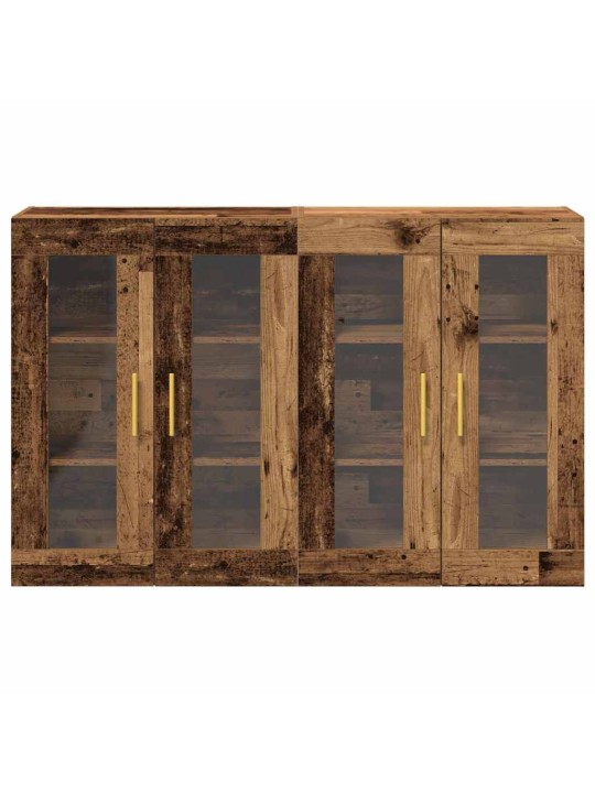 Sienas skapis 2 pcs vecs koks 69.5 x 34 x 90 cm