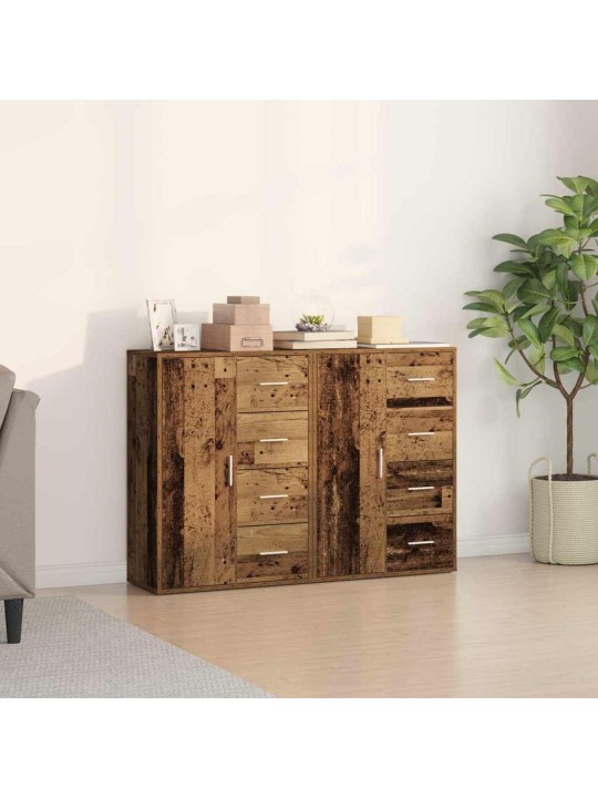 Sānu skapji 2 pcs vecs koks 60 x 31 x 84 cm inženierijas koks