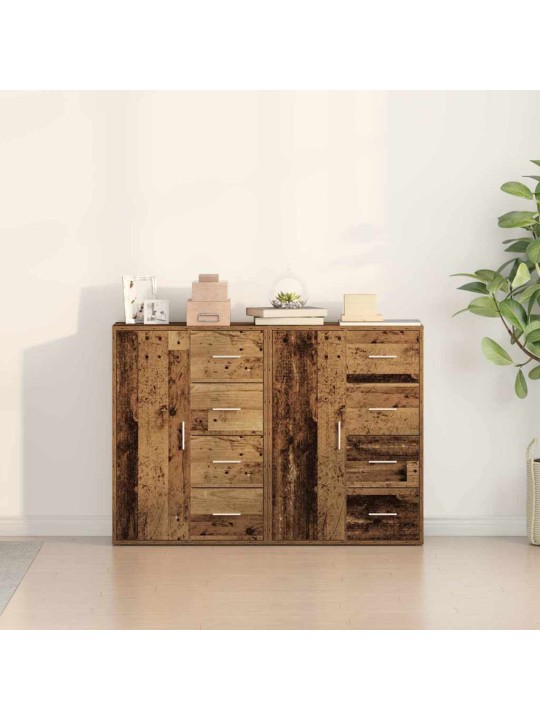 Sānu skapji 2 pcs vecs koks 60 x 31 x 84 cm inženierijas koks