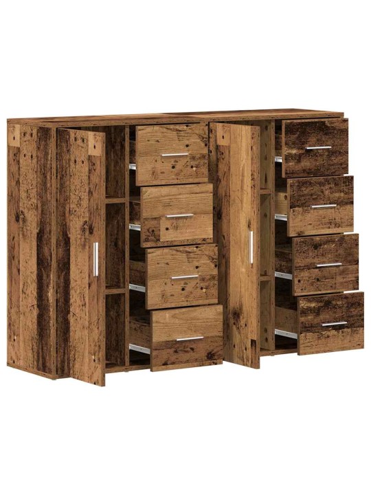 Sānu skapji 2 pcs vecs koks 60 x 31 x 84 cm inženierijas koks