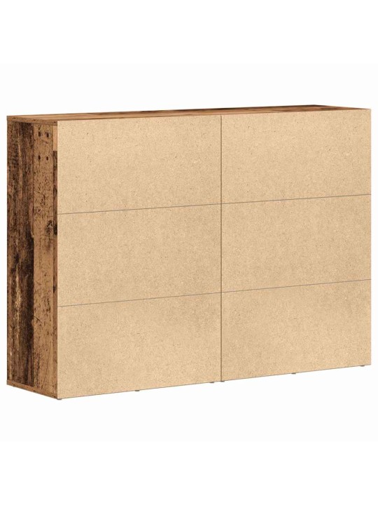 Sānu skapji 2 pcs vecs koks 60 x 31 x 84 cm inženierijas koks