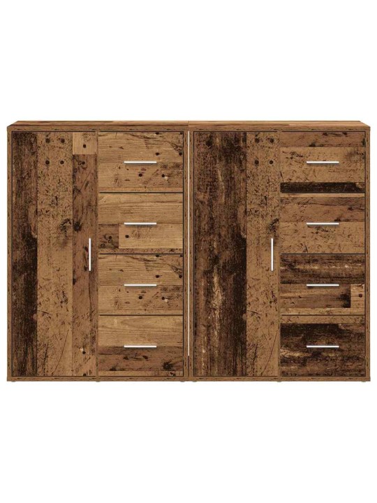 Sānu skapji 2 pcs vecs koks 60 x 31 x 84 cm inženierijas koks