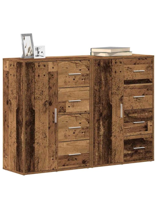 Sānu skapji 2 pcs vecs koks 60 x 31 x 84 cm inženierijas koks