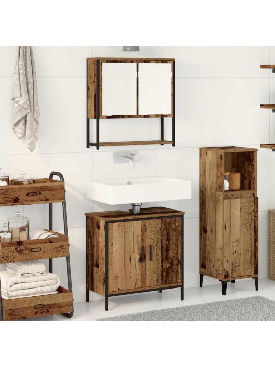 Vannas istabas mēbeļu komplekts 2 pcs brūna 60 x 30 x 60 cm