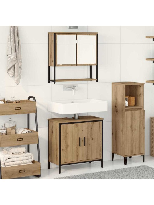 Vannas istabas mēbeļu komplekts 2 pcs brūna 60 x 30 x 60 cm