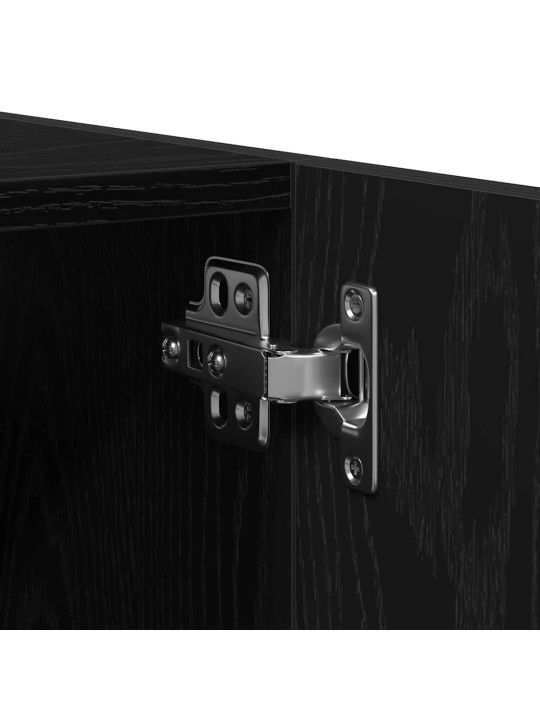 Vannas istabas mēbeļu komplekts ar durvīm 3 pcs melns ozolkoks