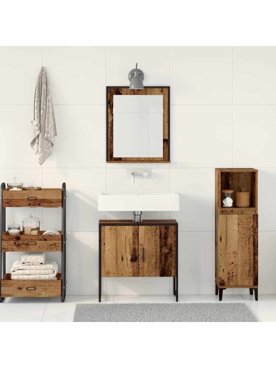 Vannas istabas mēbeļu komplekts 2 pcs brūna 60 x 33 x 60 cm