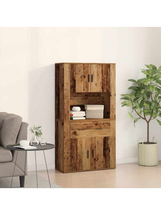 Augstais galds vecs koks 80 x 33 x 150 cm inženierijas koks