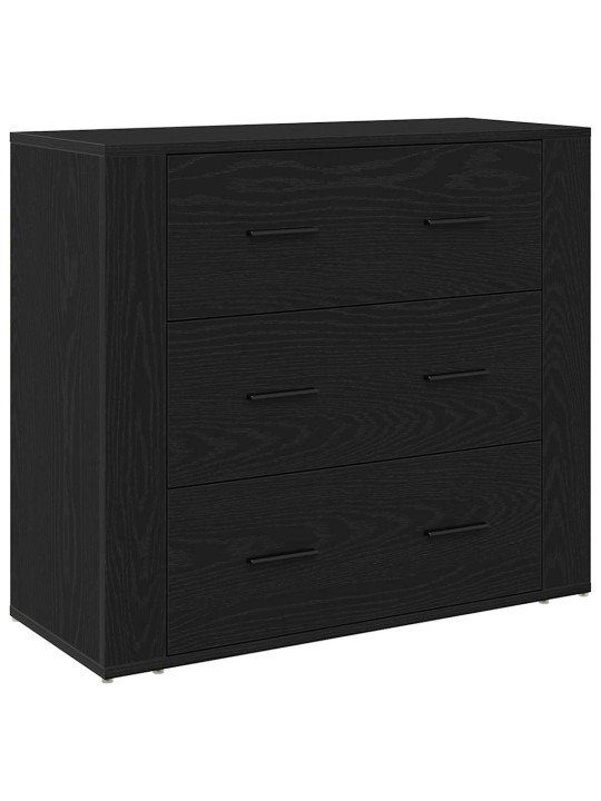 Augstais galds melns ozols 80 x 33 x 150 cm inženierijas koks