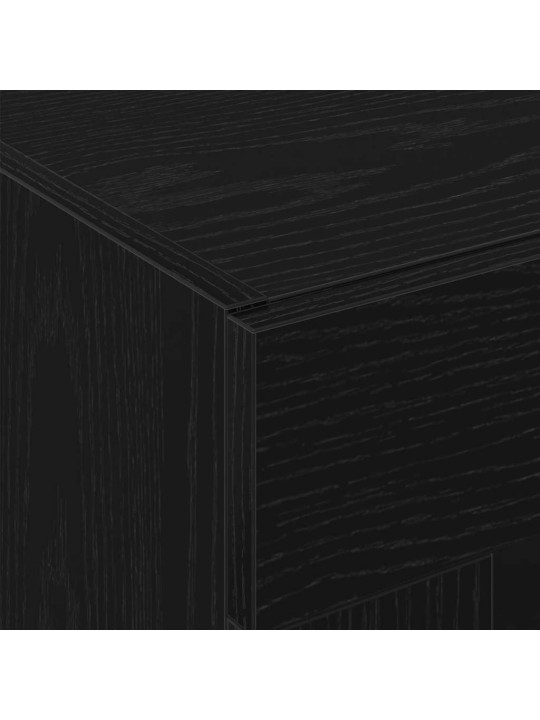 Augstais skapītis 2 pcs melns ozols 69.5 x 34 x 180 cm