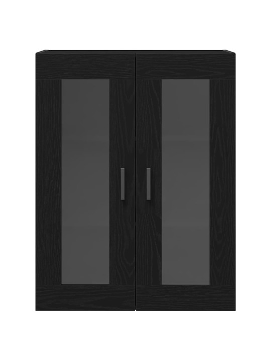Augstais skapītis 2 pcs melns ozols 69.5 x 34 x 180 cm