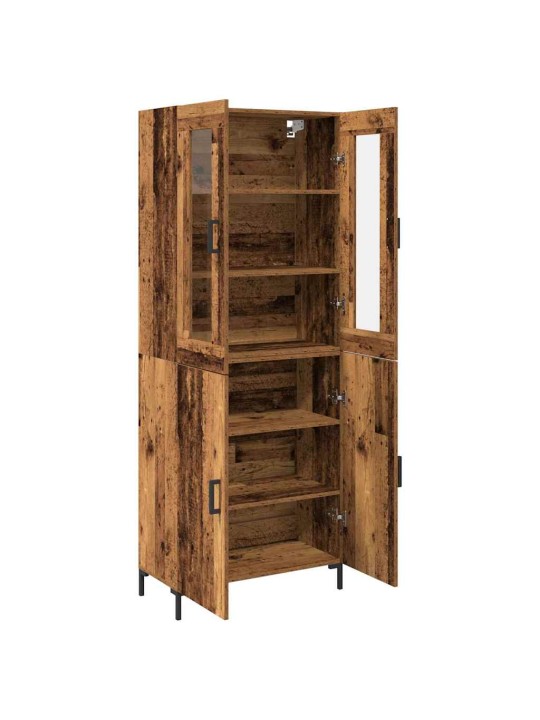 Augstais skapītis 2 pcs vecs koks 69.5 x 34 x 180 cm