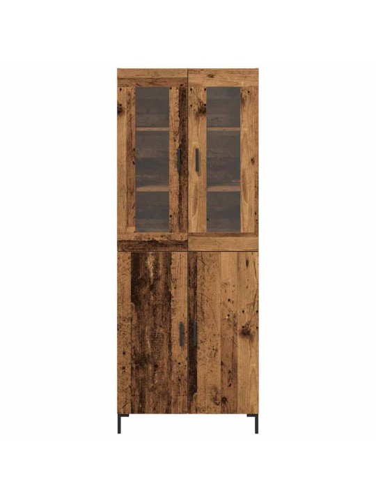 Augstais skapītis 2 pcs vecs koks 69.5 x 34 x 180 cm