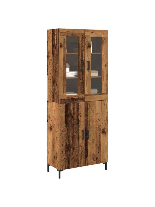 Augstais skapītis 2 pcs vecs koks 69.5 x 34 x 180 cm