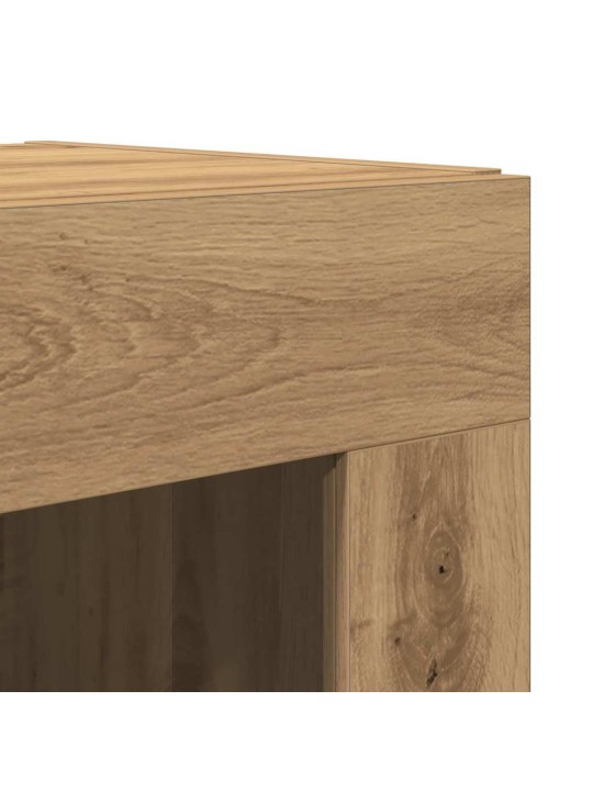 Augstais skapītis 2 pcs amatnieku ozola 69.5 x 34 x 180 cm