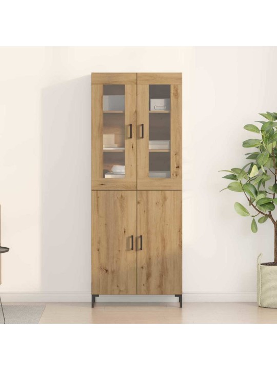Augstais skapītis 2 pcs amatnieku ozola 69.5 x 34 x 180 cm