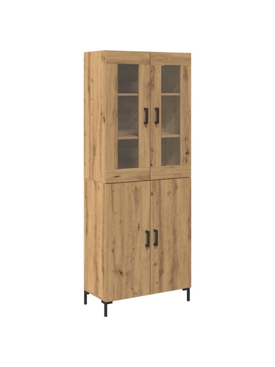 Augstais skapītis 2 pcs amatnieku ozola 69.5 x 34 x 180 cm