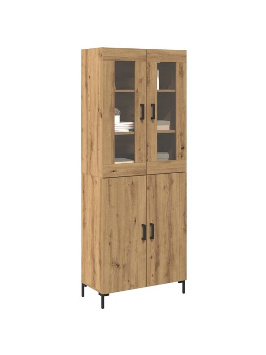 Augstais skapītis 2 pcs amatnieku ozola 69.5 x 34 x 180 cm