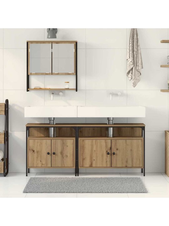 Vannas istabas mēbeļu komplekts 3 pcs brūna 80 x 30 x 60 cm