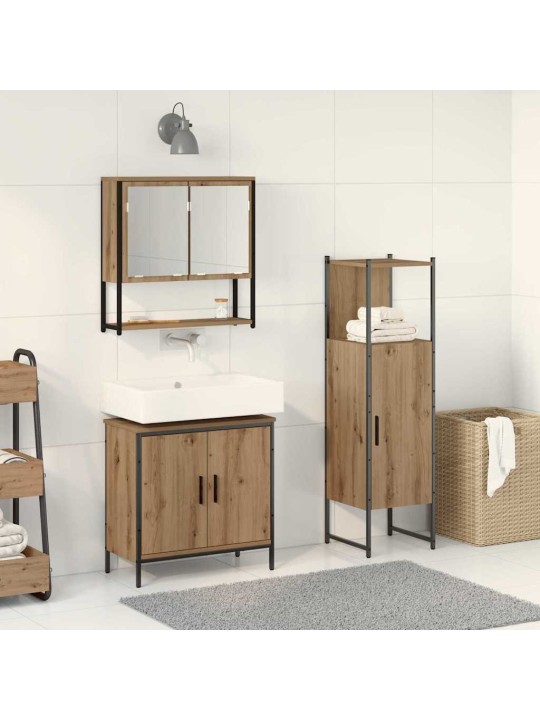 Vannas istabas mēbeļu komplekts 3 pcs brūna 33 x 33 x 102.5 cm
