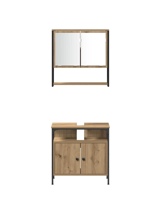 Vannas istabas mēbeļu komplekts 3 pcs brūna 33 x 33 x 120.5 cm