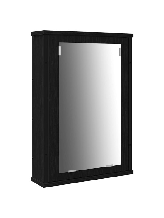 Vannas istabas spoguļu skapīši 3 pcs melna 80 x 30 x 60 cm