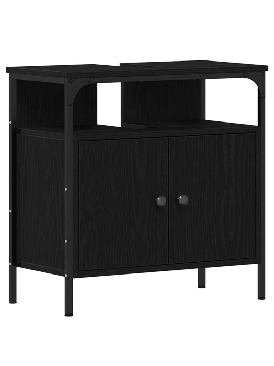 Vannas istabas spoguļu skapīši 3 pcs melna 80 x 30 x 60 cm