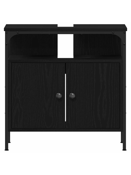 Vannas istabas spoguļu skapīši 3 pcs melna 80 x 30 x 60 cm