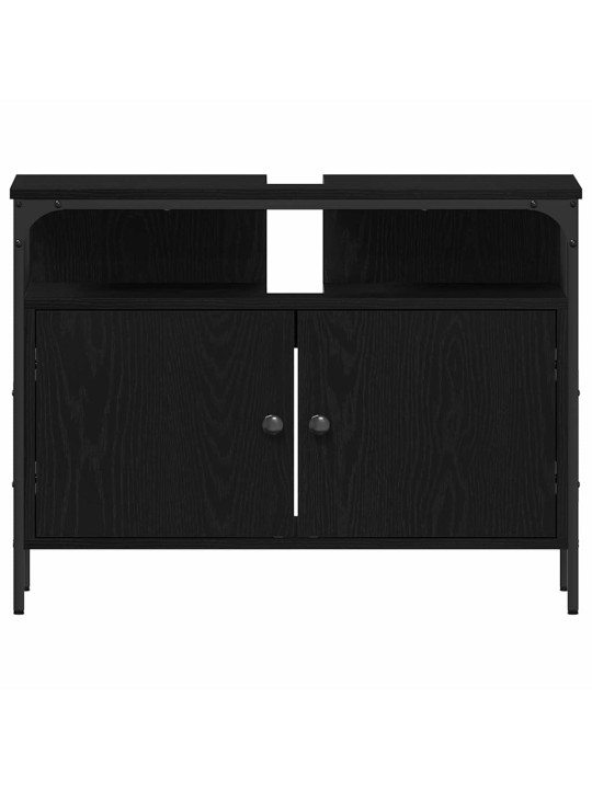Vannas istabas spoguļu skapīši 3 pcs melna 80 x 30 x 60 cm