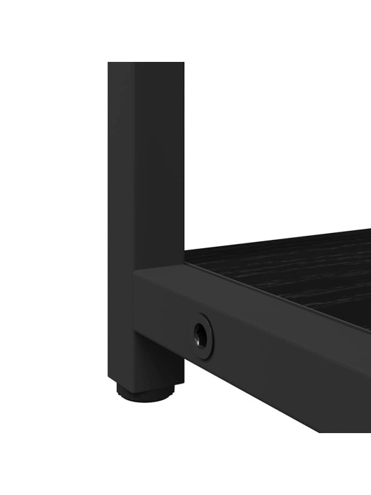 Vannas istabas skapju komplekts ar plauktu 3 pcs melns ozols