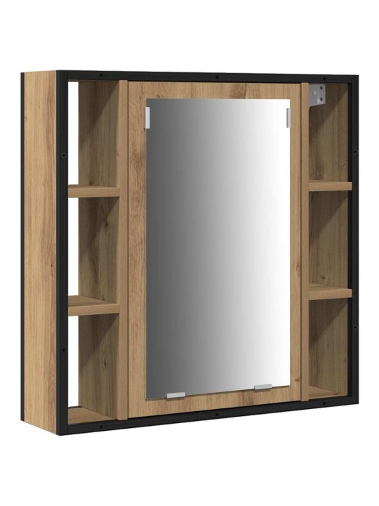 Vannas istabas spoguļu skapīši 3 pcs brūna 80 x 30 x 60 cm