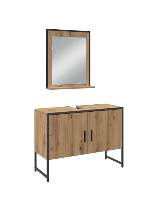 Vannas istabas mēbeļu komplekts 4 pcs brūna 33 x 33 x 185.5 cm