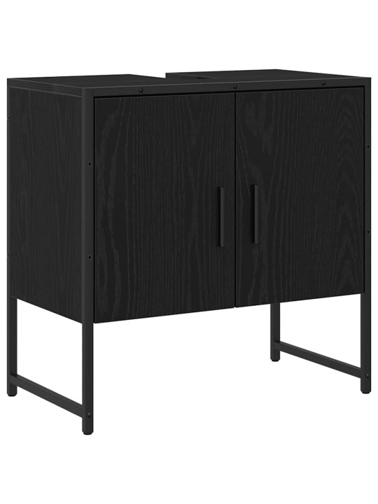 Vannas istabas mēbeļu komplekts 4 pcs melna 33 x 33 x 185.5 cm