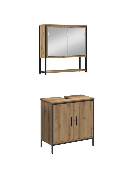 Vannas istabas mēbeļu komplekts 4 pcs brūna 33 x 33 x 185.5 cm