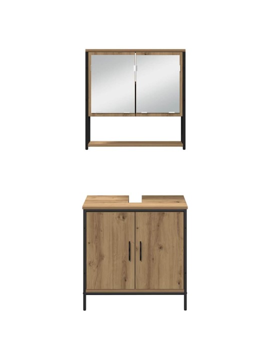 Vannas istabas mēbeļu komplekts 4 pcs brūna 33 x 33 x 185.5 cm