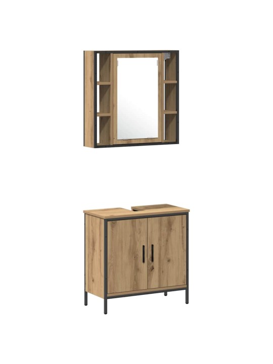 Vannas istabas mēbeļu komplekts 4 pcs brūna 33 x 33 x 185.5 cm