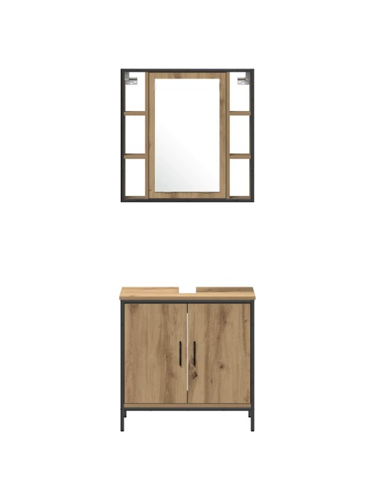 Vannas istabas mēbeļu komplekts 4 pcs brūna 33 x 33 x 185.5 cm