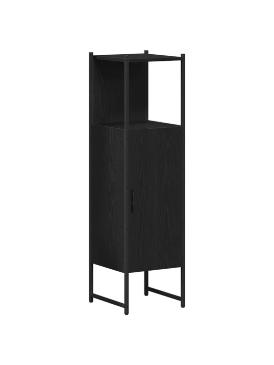 Vannas istabas skapju komplekts ar plauktu 4 pcs melns ozols