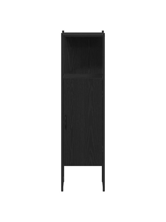 Vannas istabas skapju komplekts ar plauktu 4 pcs melns ozols