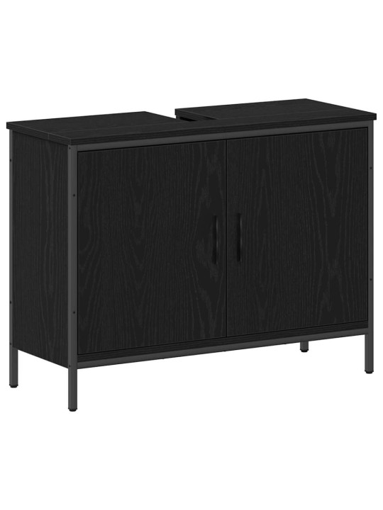 Vannas istabas mēbeļu komplekts 4 pcs melna 33 x 33 x 185.5 cm