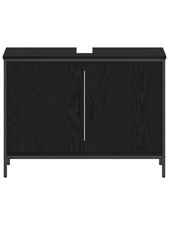 Vannas istabas mēbeļu komplekts 4 pcs melna 33 x 33 x 185.5 cm