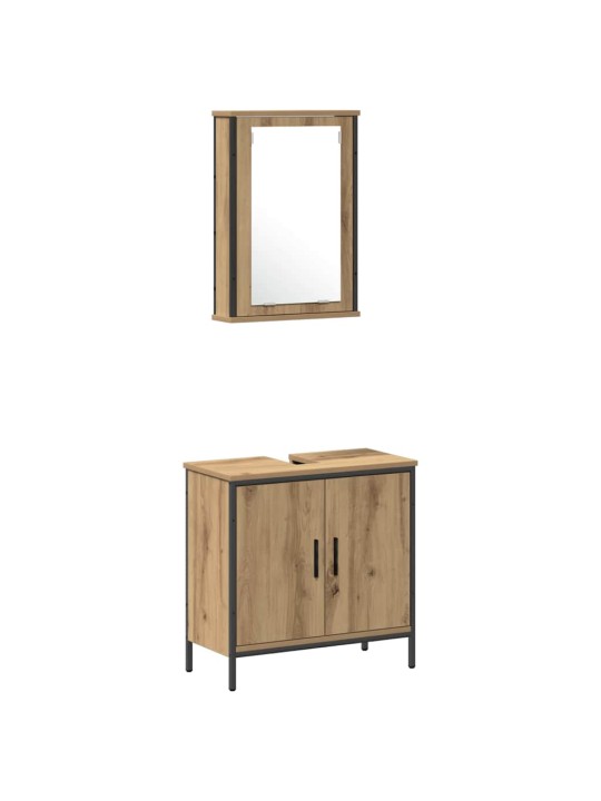 Vannas istabas mēbeļu komplekts 4 pcs brūna 33 x 33 x 185.5 cm