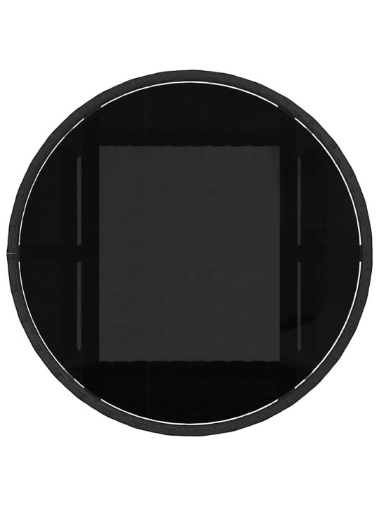 Dārza ēdamgalds 5 pcs melna poliūtu rotangpalma