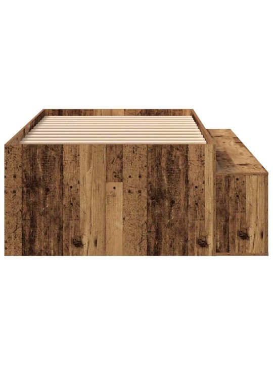 Gultas ar uzglabāšanas vietu vecs koks 90 x 200 cm