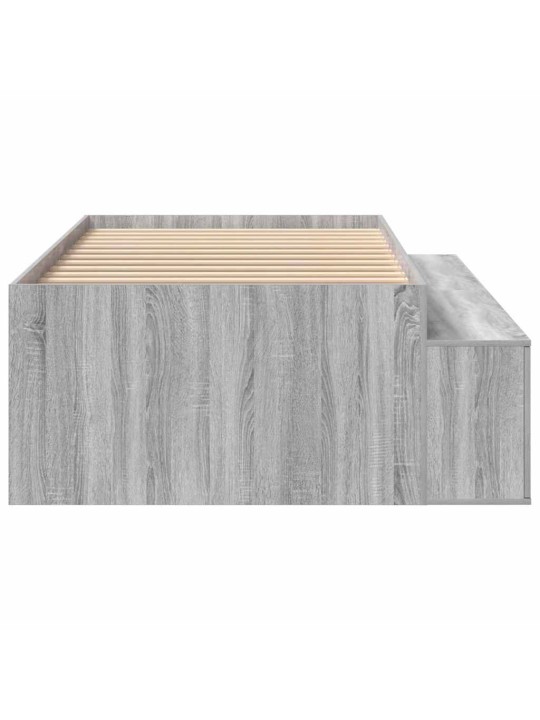Gultas ar uzglabāšanas vietu pelēka sonomas ozola 80 x 200 cm