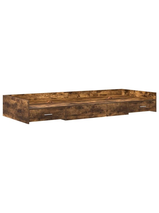 Gultas ar uzglabāšanas vietu ar atvilktni dūmaka ozols 100 x 200 cm
