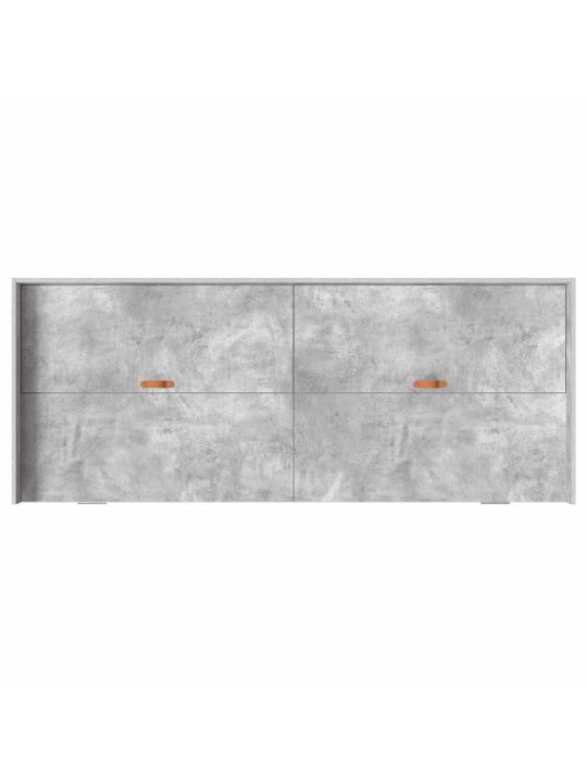 Gultas ar uzglabāšanas vietu ar atvilktni betona pelēks 80 x 200 cm